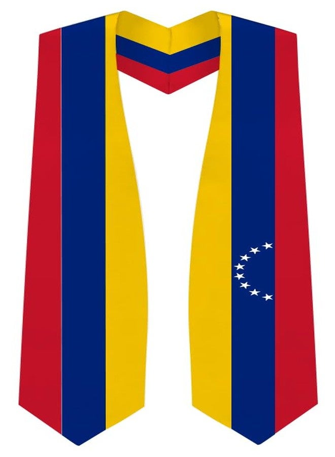 Venezuela Flag Graduation Stole - Fits All Body Types - Venezuelan Study Abroad International Stole - Premium Quality Venezuelan Graduation Sash